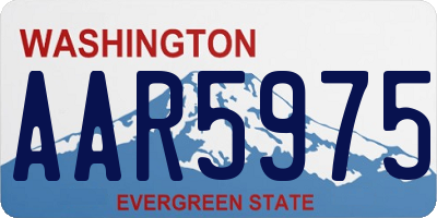 WA license plate AAR5975