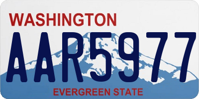 WA license plate AAR5977