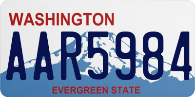 WA license plate AAR5984