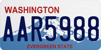 WA license plate AAR5988