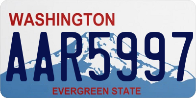 WA license plate AAR5997