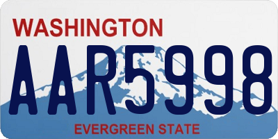 WA license plate AAR5998
