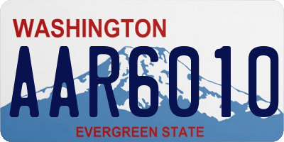 WA license plate AAR6010
