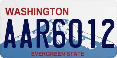 WA license plate AAR6012