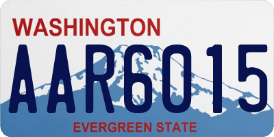 WA license plate AAR6015