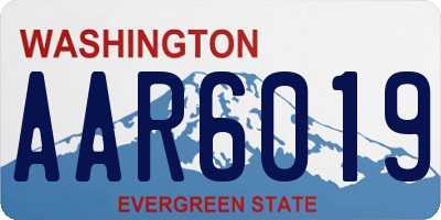 WA license plate AAR6019