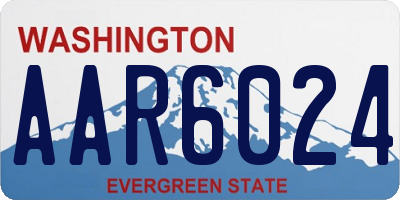 WA license plate AAR6024