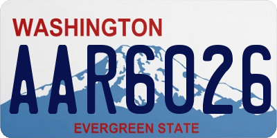 WA license plate AAR6026