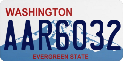 WA license plate AAR6032