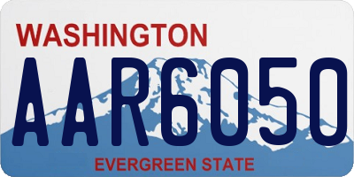 WA license plate AAR6050