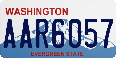 WA license plate AAR6057