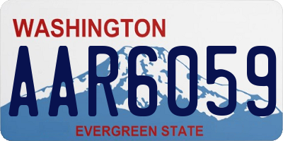 WA license plate AAR6059