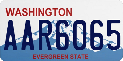 WA license plate AAR6065