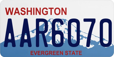 WA license plate AAR6070