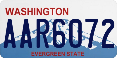 WA license plate AAR6072