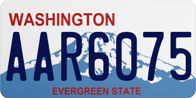 WA license plate AAR6075