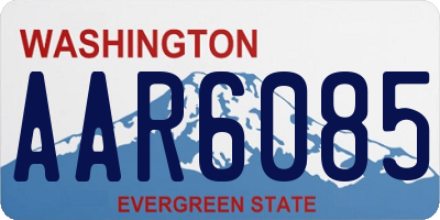 WA license plate AAR6085