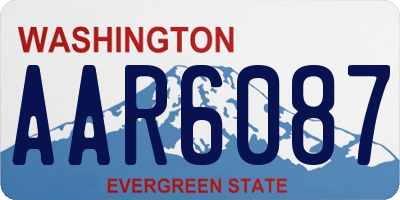 WA license plate AAR6087