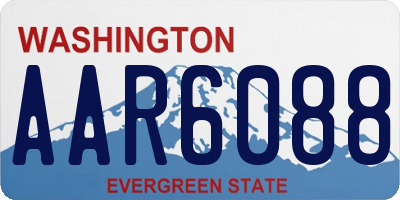 WA license plate AAR6088