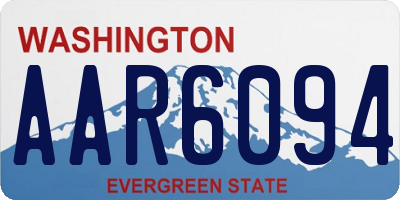 WA license plate AAR6094
