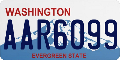 WA license plate AAR6099