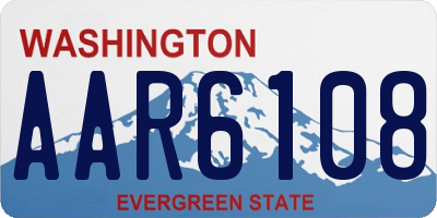WA license plate AAR6108