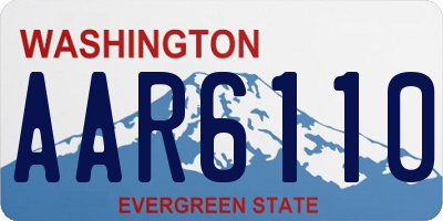 WA license plate AAR6110
