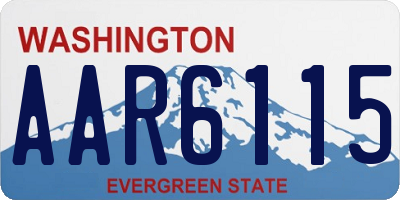 WA license plate AAR6115