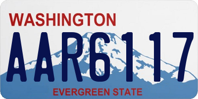 WA license plate AAR6117