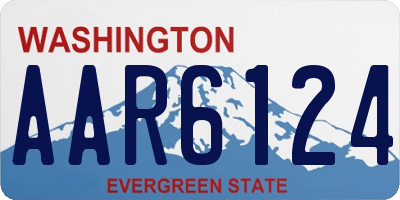 WA license plate AAR6124