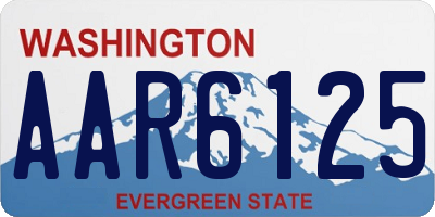 WA license plate AAR6125