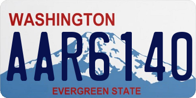 WA license plate AAR6140