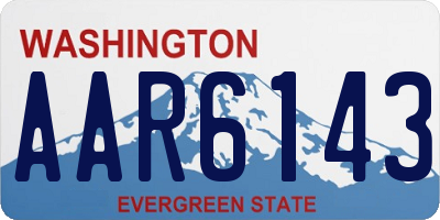 WA license plate AAR6143