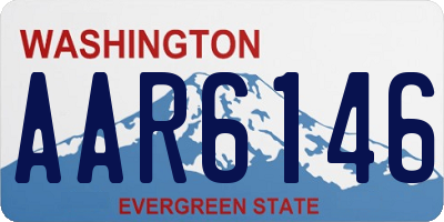 WA license plate AAR6146