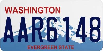 WA license plate AAR6148