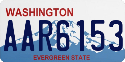 WA license plate AAR6153
