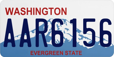 WA license plate AAR6156