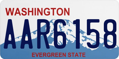 WA license plate AAR6158