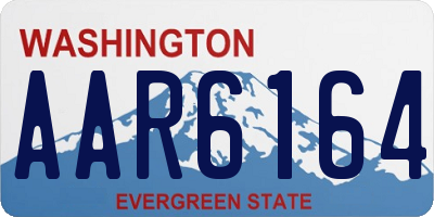 WA license plate AAR6164
