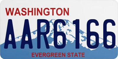 WA license plate AAR6166