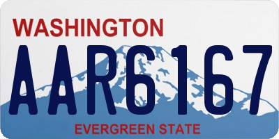 WA license plate AAR6167