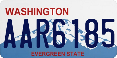 WA license plate AAR6185