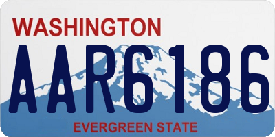 WA license plate AAR6186