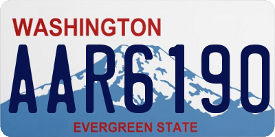 WA license plate AAR6190