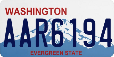 WA license plate AAR6194