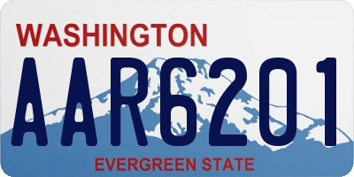 WA license plate AAR6201