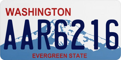 WA license plate AAR6216