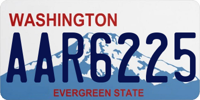 WA license plate AAR6225