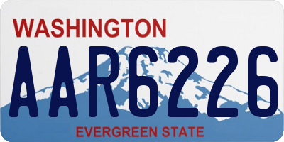 WA license plate AAR6226