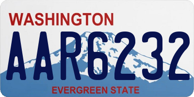 WA license plate AAR6232